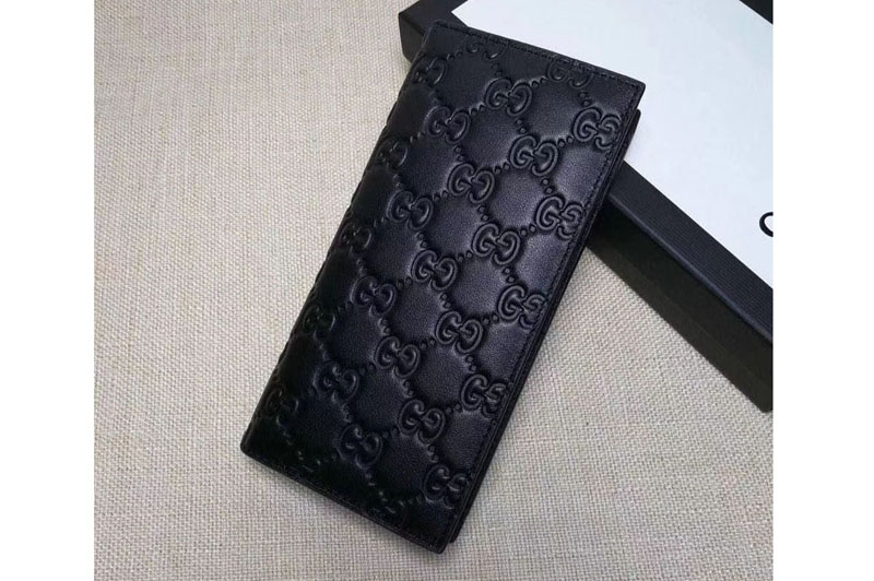 Gucci 307774 Signature long wallet Black