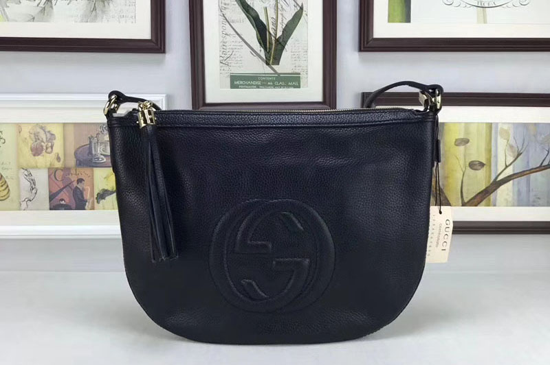 Gucci 308361 Soho Leather Messenger Bag Black