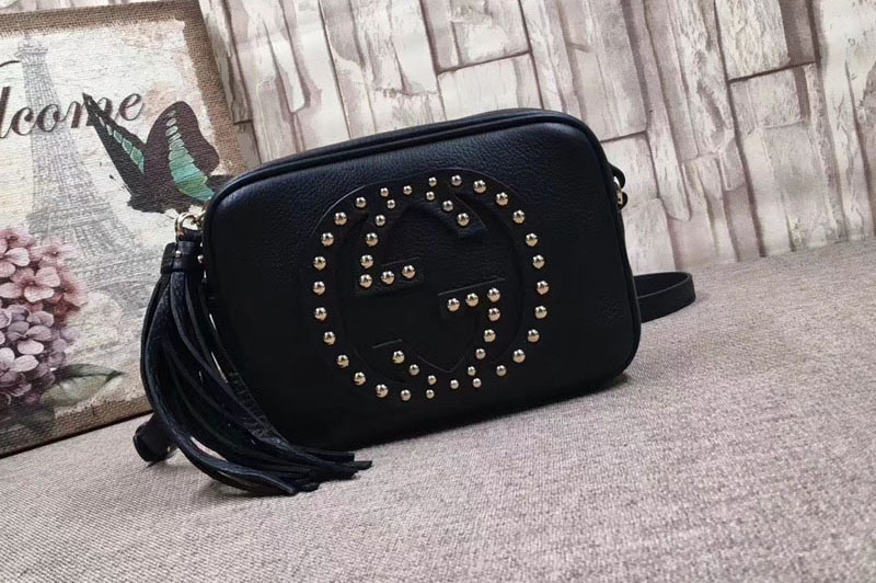 Gucci 308364 Soho Calfskin Leather Disco Bag Black