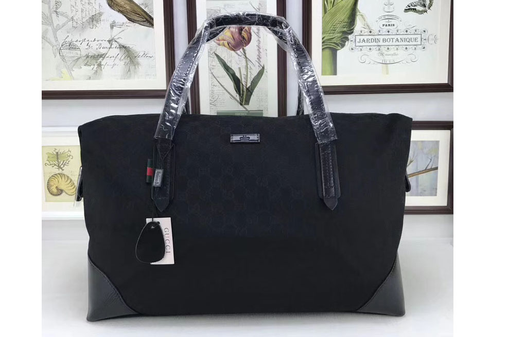 Gucci 308925 Original GG Canvas Carry-on Duffel Bag Black/Black
