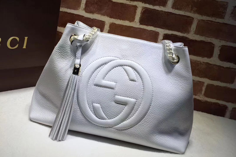 Gucci 308982 Soho Leather Shoulder Bags White