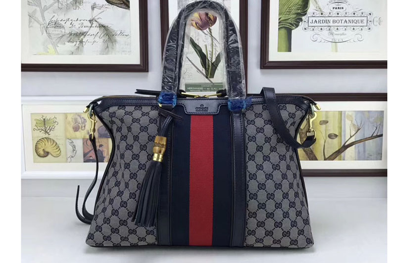 Gucci 309621 Black Rania Original GG Top Handle Bags