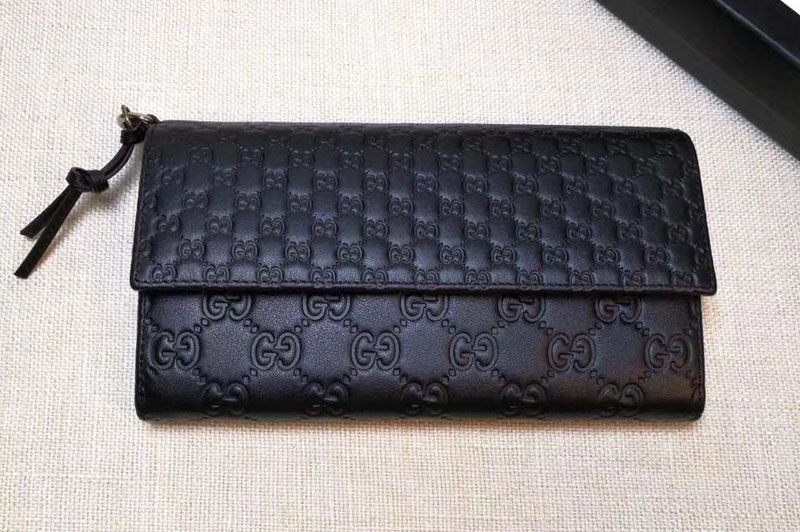 Gucci 323396 Signature leather Wallet Black