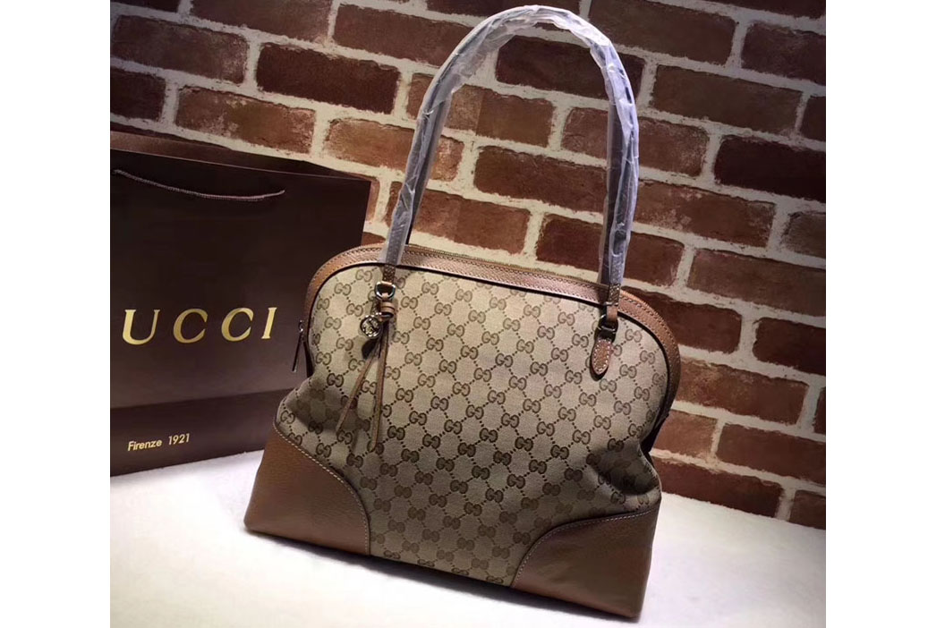 Gucci Bree Original GG Canvas Shoulder Bag 323673 Brown