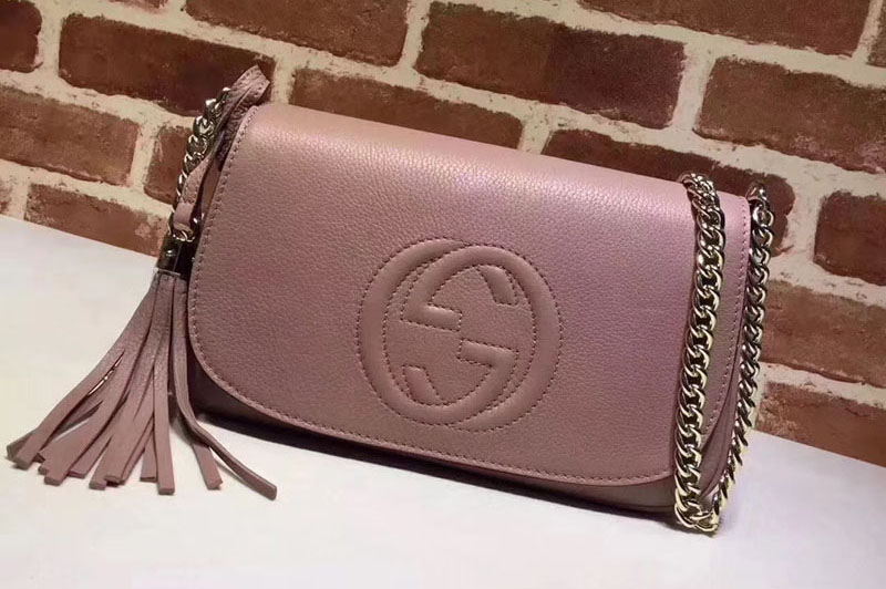 Gucci 336752 Soho Original Leather Shoulder Bag Pink