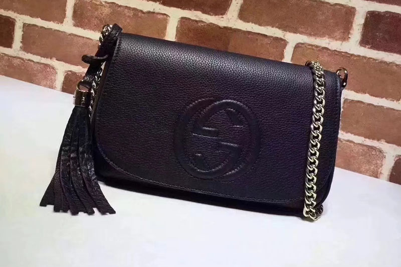 Gucci 336752 Soho Original Leather Shoulder Bag Black