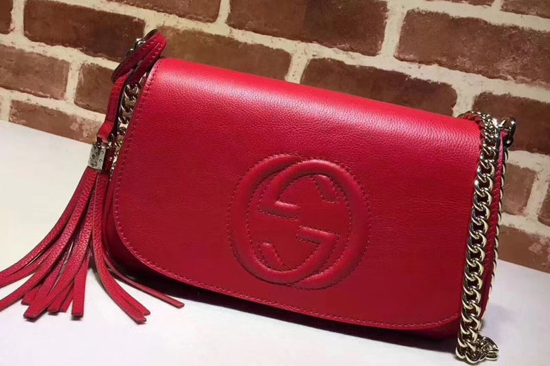 Gucci 336752 Soho Leather Shoulder Bags Red