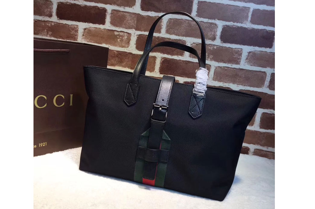 Gucci Techno Canvas Tote Bag 337070 Black