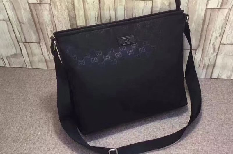 Gucci 339569 Black Guccissima Nylon Messenger Bags