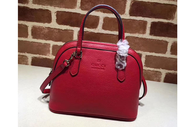 Gucci 341504 Calfskin Leather Small Tote Bags Red