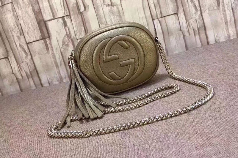 Gucci Soho Original Leather mini Chain Bag 353965 Gold