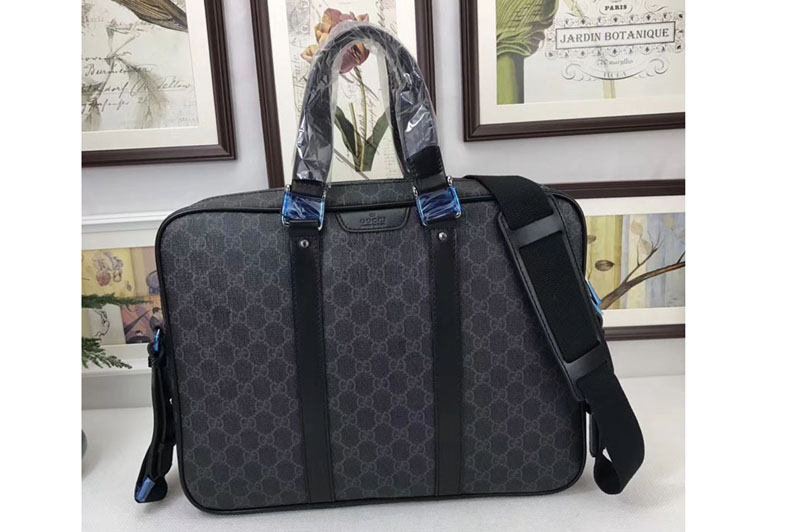 Gucci 322287 GG Supreme Canvas Briefcase Bags Black