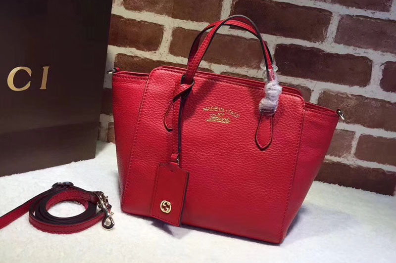 Gucci 368827 Swing mini Leather Top Handle Bag Red