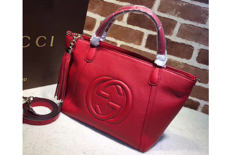 Gucci 369176 Soho Original Leather Top Handle BagS Red