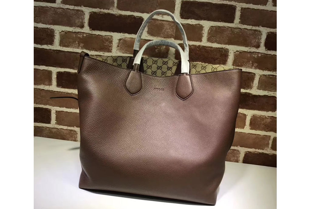 Gucci 370823b ramble reversible leather tote Bags
