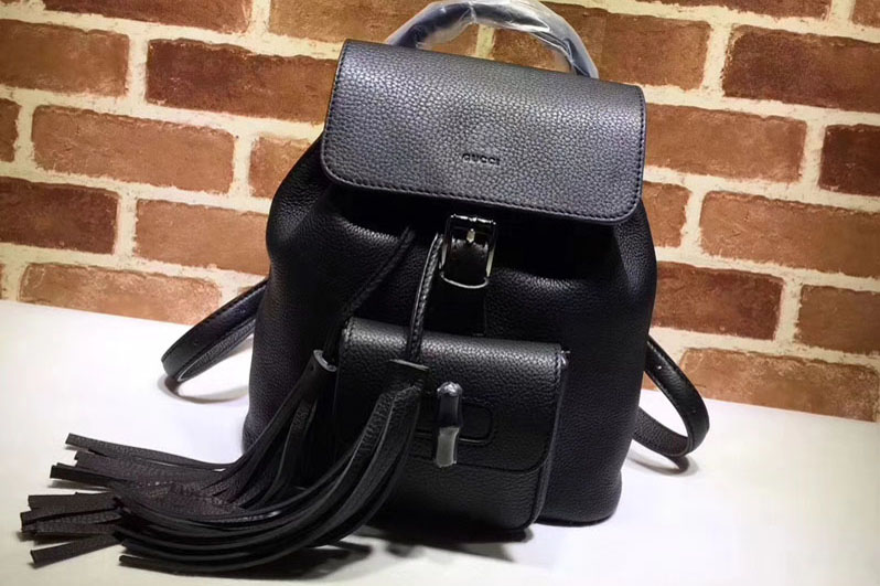 Gucci 387149 Calfskin Leather Backpack Black