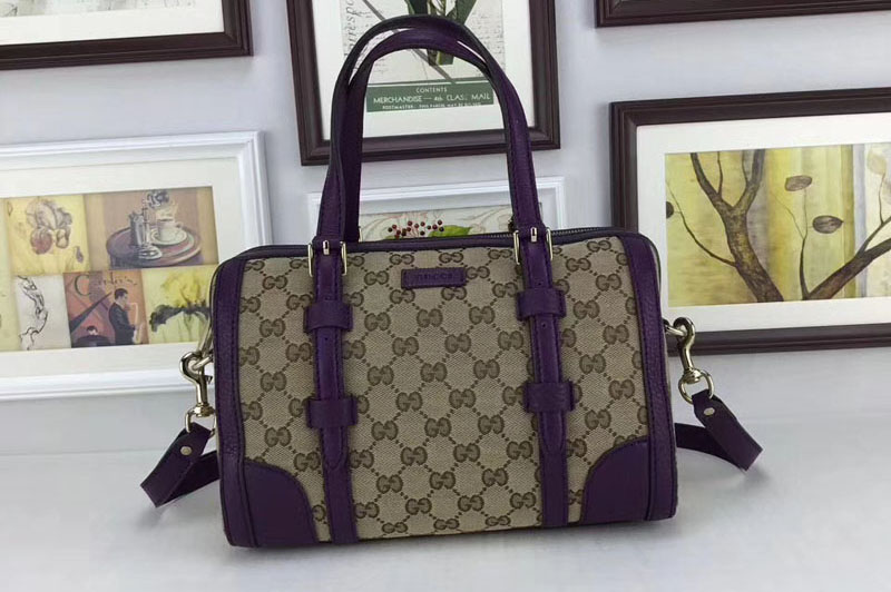 Gucci 387601 GG Canvas Classic Tote Bags Purple