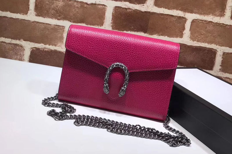 Gucci 401231 Dionysus Leather Mini Chain Bags Rose