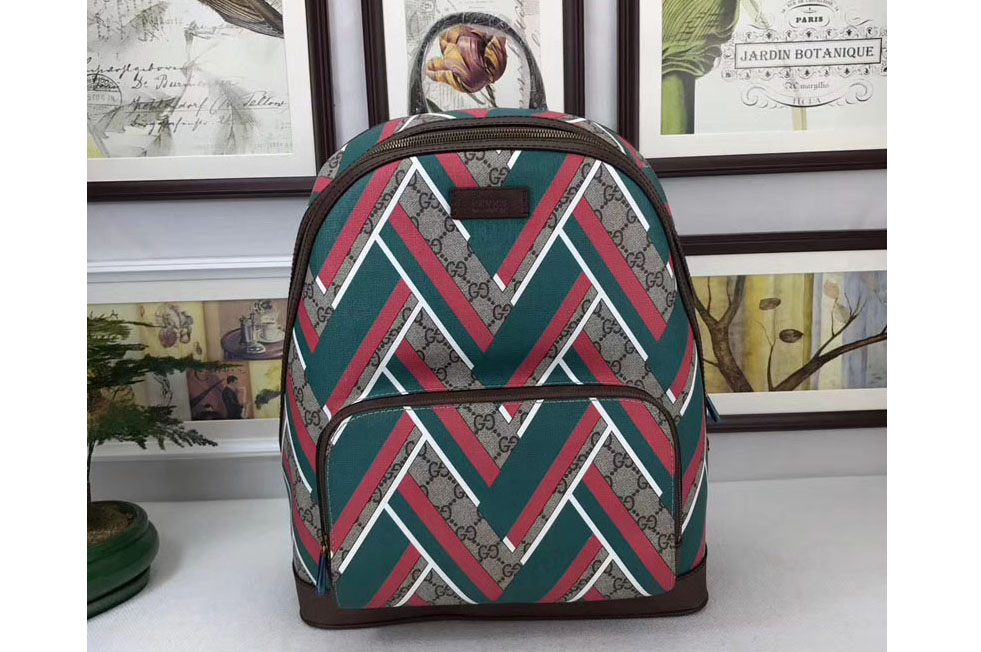 GUCCI GG Supreme Backpack 406370 Red/Green