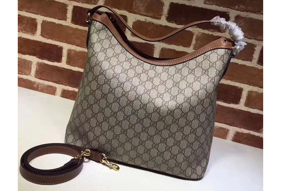 Gucci 414930 Miss GG Canvas Hobo Bag Brown
