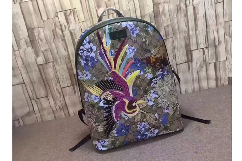 Gucci 419584 XL GG Floral Print Backpack Green