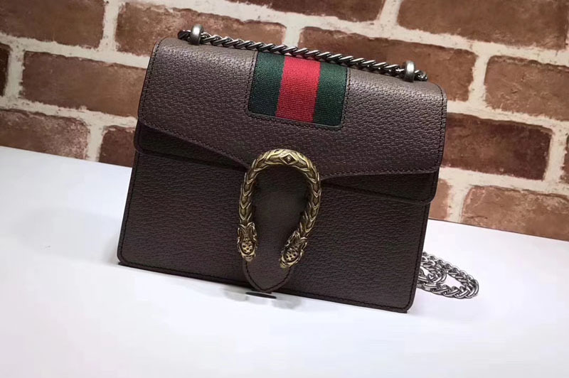 Gucci 421970 Dionysus Leather Mini Bags Coffee