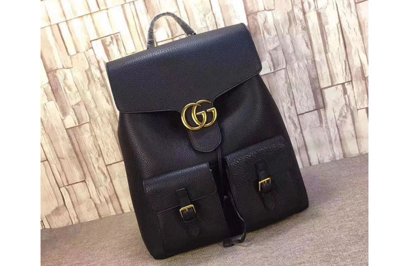 Gucci 429007 GG Marmont Leather Backpack Black