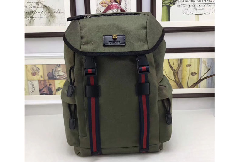 Gucci 429047 Techno Canvas Techpack Backpack Small Bags Green