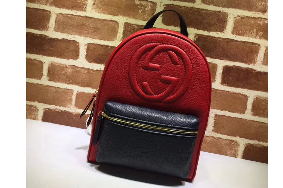 Gucci Soho Leather Chain Backpack Red 431570