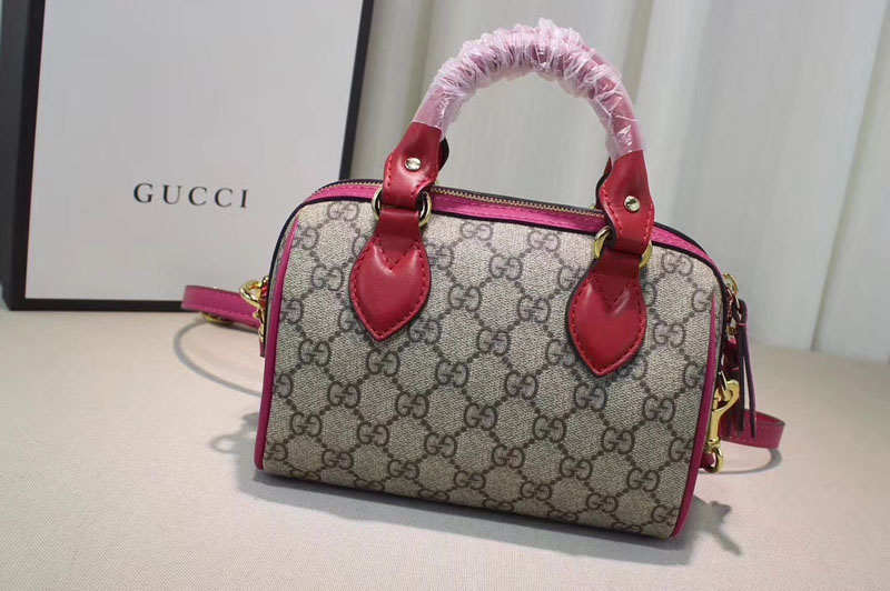 Gucci 432123 GG Canvas mini Top Handle Bags Red
