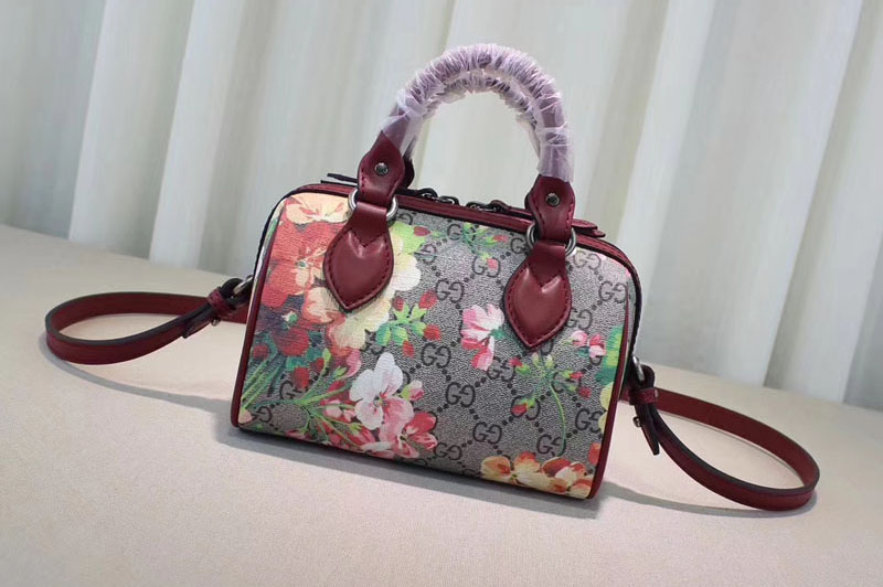 GUCCI 432123 GG Blooms mini Top Handle Bag Red