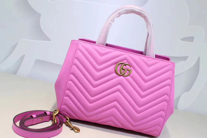 Gucci 448054 GG Marmont small top handle bags Pink