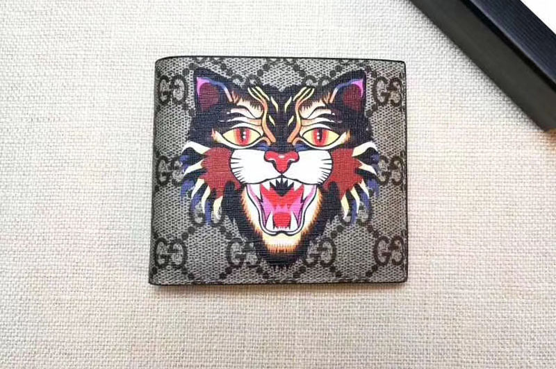 Gucci 451268 Angry Cat print GG Supreme wallet [451268-x3] - $59.00 ...