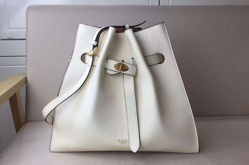 Mulberry Small/Large Tyndale White Natural Grain Leather