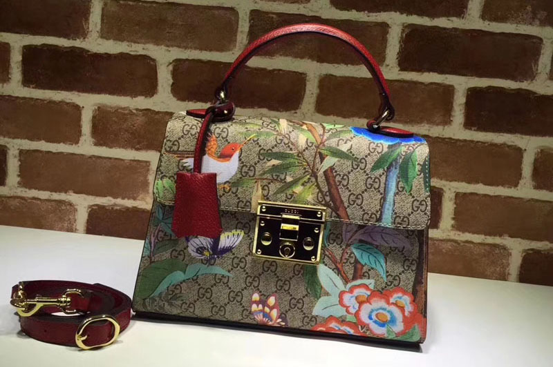 Gucci 453188 Padlock GG Supreme Top Handle Bags Tian