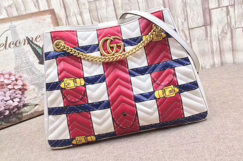 Gucci 453569 GG Marmont Trompe L'oeil Shoulder Bags