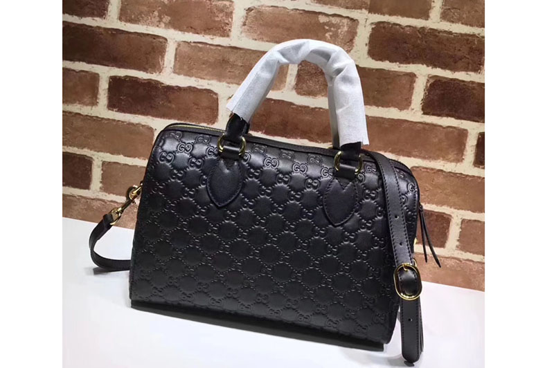 Gucci 453573 SoftSignature top handle bags Black
