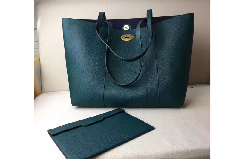Mulberry Bayswater Tote Small Classic Grain Bags Ocean Green
