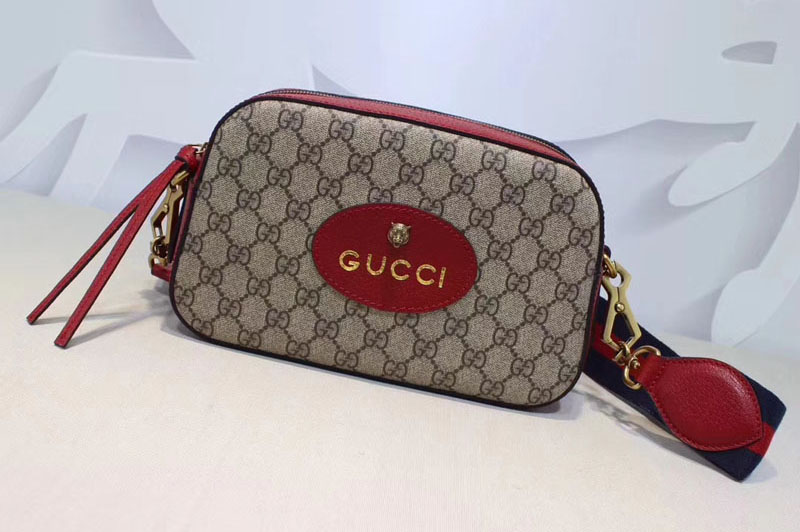 Gucci 476466 GG Supreme messenger bags Red