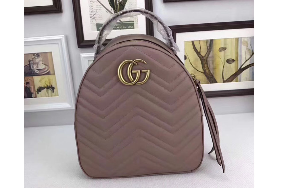 Gucci 476671 GG Marmont Quilted Leather Backpack