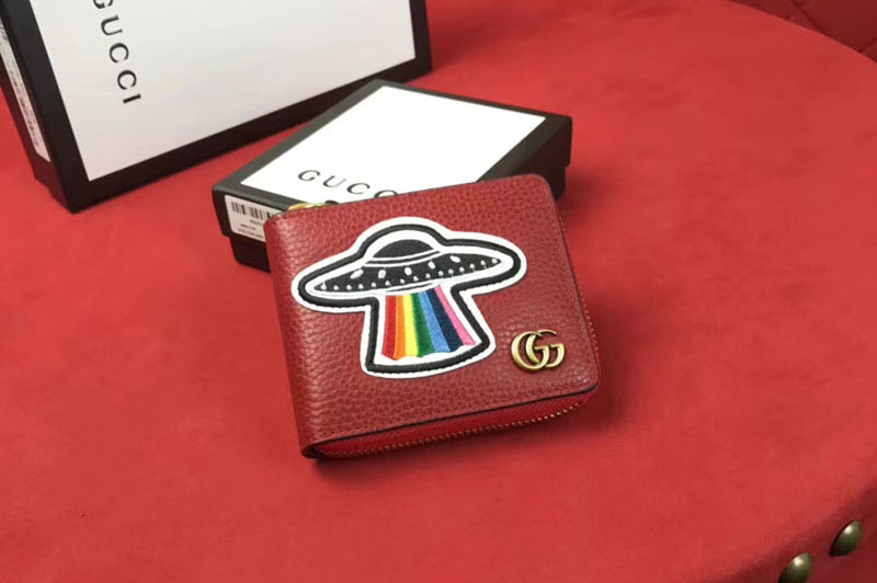 Gucci 478138 Leather coin wallet with UFO Red