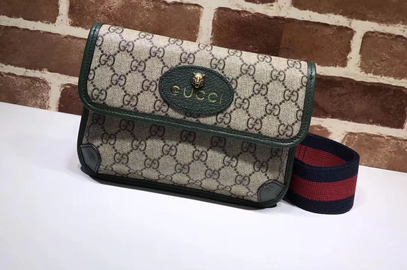 Gucci 489617-w1 Totem GG Supreme messenger Bags Green