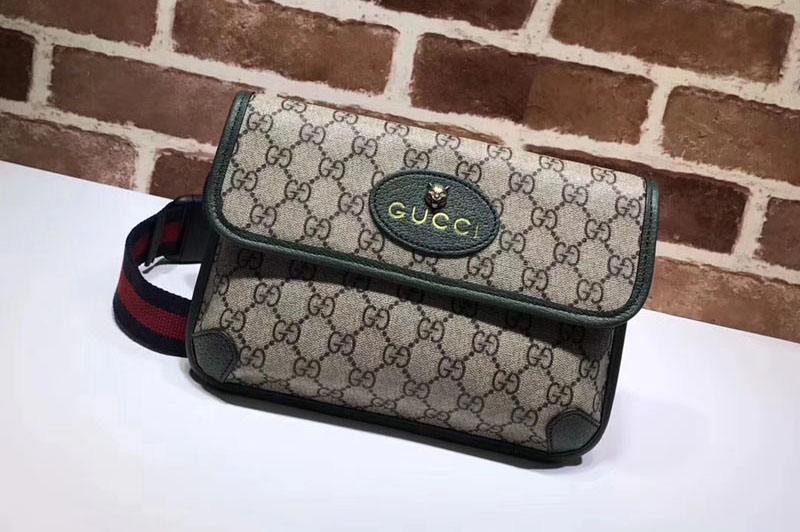 Gucci 493930 GG Supreme Belt Bags Green