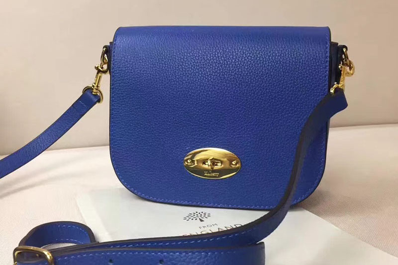 Mulberry Small Darley Satchel Bags Blue Small Classic Grain