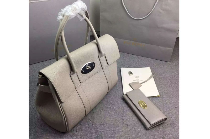 Mulberry Bayswater 36cm Natural Leather Bags White