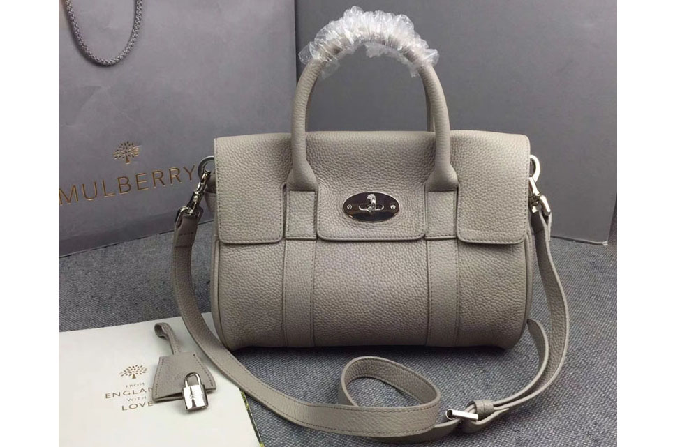 Mulberry Bayswater 27cm Natural Leather Bags Grey