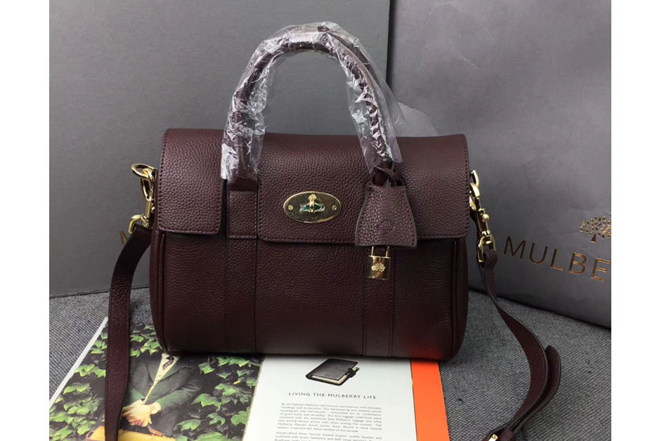 Mulberry Bayswater 27cm Natural Leather Bags Chocolate
