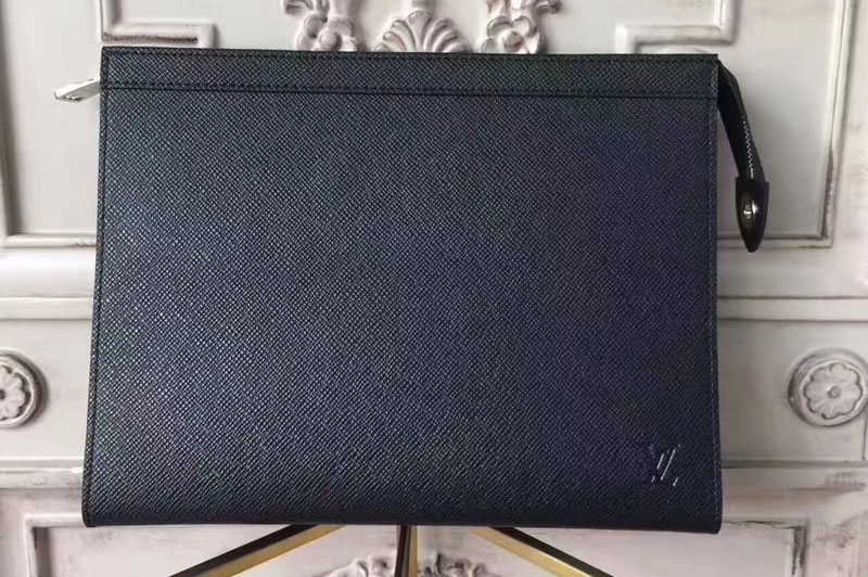 Louis Vuitton M30675 Pochette Voyage MM Taiga Leather Black