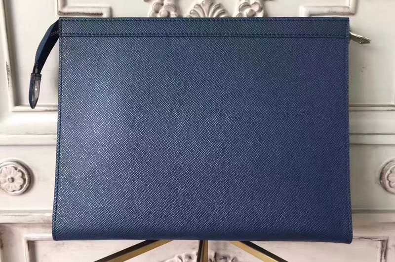 Louis Vuitton M30675 Pochette Voyage MM Taiga Leather Blue
