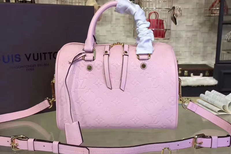 Louis Vuitton M40763 Monogram Empreinte Speedy 30 Top Handle Bags Pink